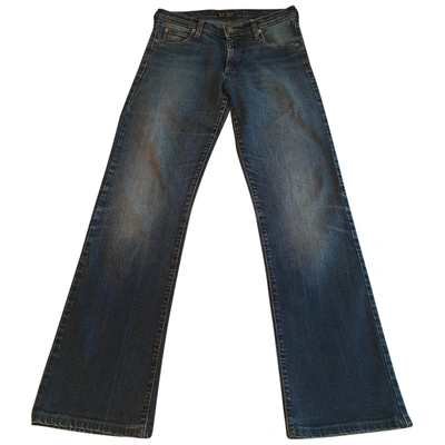 Pre-owned Armani Jeans Straight Trousers In Blue