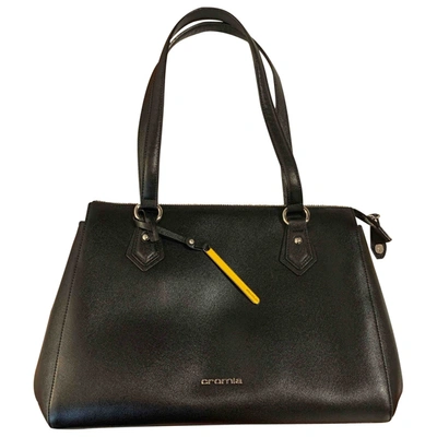 Pre-owned Cromia Leather Handbag In Black