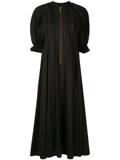 Karen Walker Graphite Midi Dress In Black
