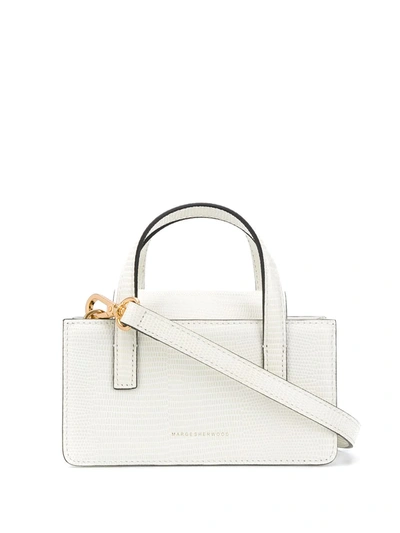 Marge Sherwood Lizard-effect Mini Tote Bag In White