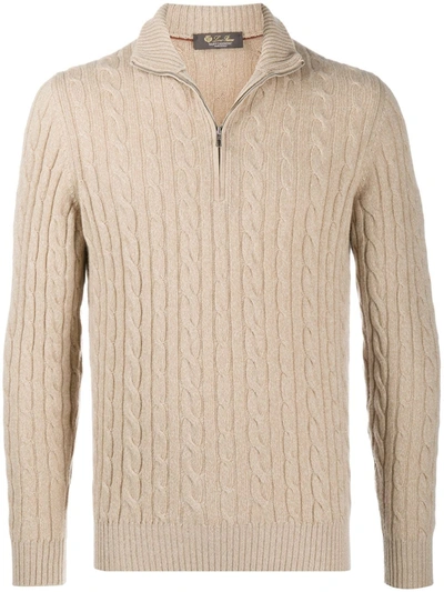 Loro Piana Knitted Jumper In Neutrals