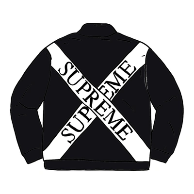 Pre-owned Supreme  Cross Half Zip Sweatshirt Black