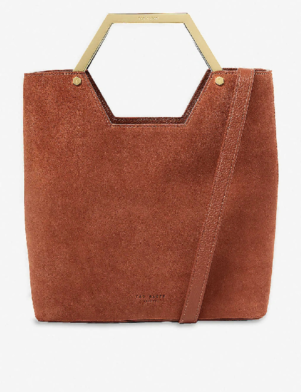 Ted Baker Layah Leather And Suede Shopper Bag In Dk-tan ModeSens