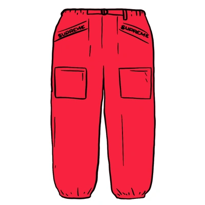 Pre-owned Supreme  Utility Belted Pant Bright Red