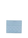 Bottega Veneta Unisex Intrecciato 15 Cardholder In Blue