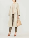 Max Mara Marilyn Hooded Cashmere Wrap Coat In Biege