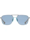 Gucci Metal Aviator Sunglasses In Blue