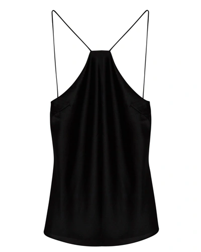 Christopher Esber Halterneck Silk Camisole In Black