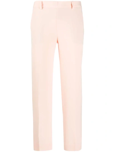 Alberto Biani Mid-rise Cropped Trousers In Pink