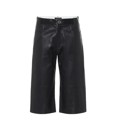 Stouls Sofiane Leather Bermuda Shorts In Black