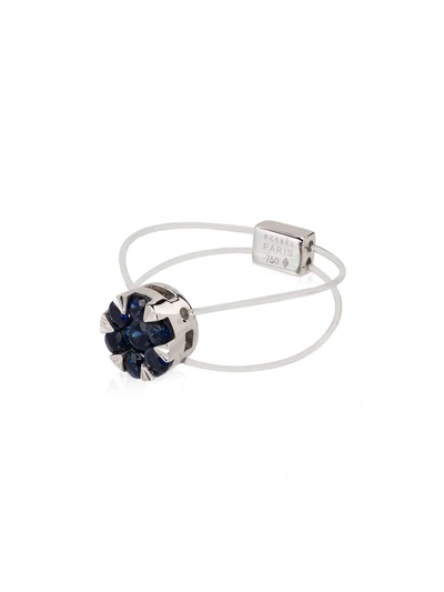 Persée 18k White Gold Imagine Sapphire Cluster Ring In Metallic