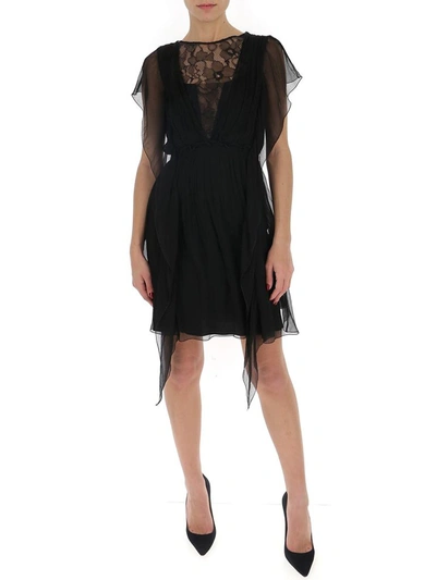 Alberta Ferretti Lace Dress In Black