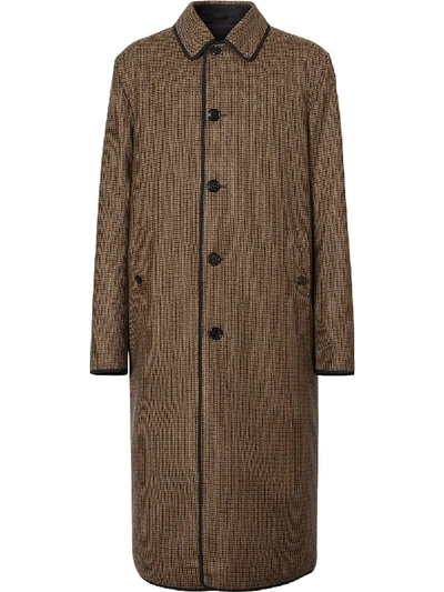 Burberry Reversible Check Wool Lab Coat In Brown