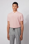 Hugo Boss - Regular Fit Polo Shirt In Pima Cotton Piqu - Light Pink