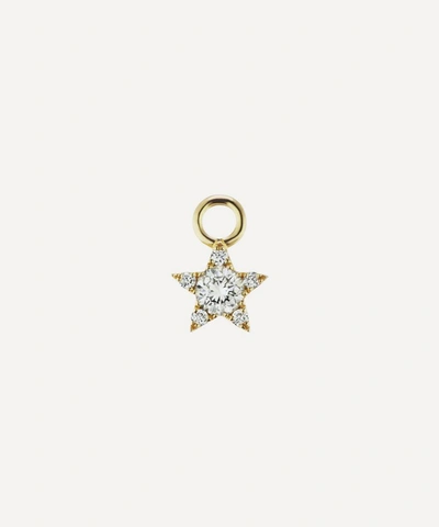 Maria Tash 18ct 5.5mm Diamond Star Charm In Gold