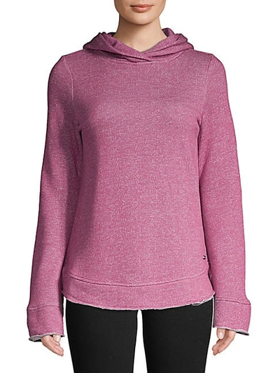 Marc New York Bell Sleeve Pullover Hoodie In Wild Berry
