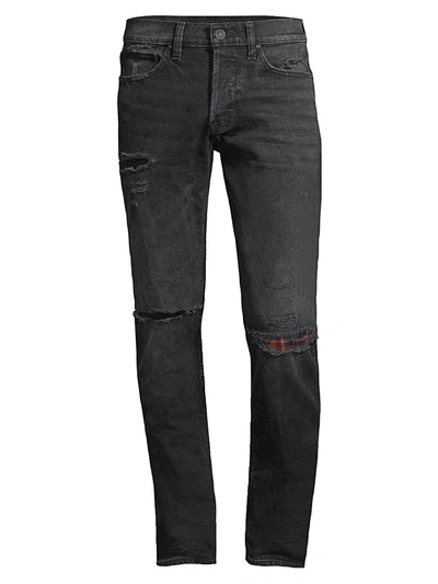Hudson Men's Axl Distress Skinny Jeans In Black