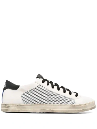 P448 Perforated Low-top Leather Sneakers In White