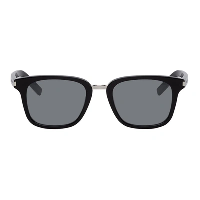 Saint Laurent Black Square Sl 341 Sunglasses In 001 Black