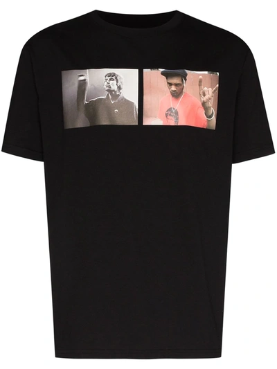 424 Liam Del Print T-shirt In Black