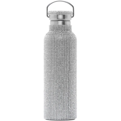 Collina Strada Ssense Exclusive Silver Rhinestone Water Bottle