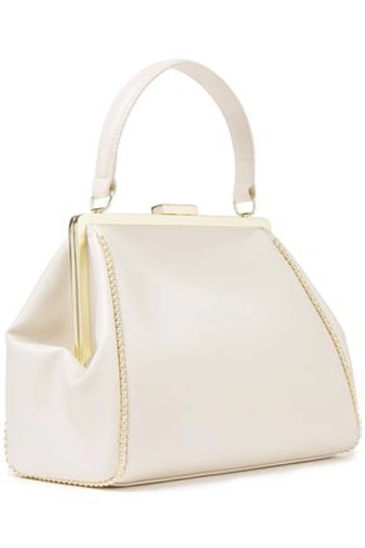 Love Moschino Studded Faux Leather Tote In Ivory