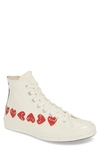 Comme Des Garçons X Converse Chuck Taylor® High Top Sneaker In Off+white