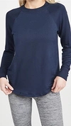 Splits59 Warm Up Curved Hem Sweatshirt In Navy