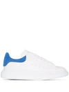 Alexander Mcqueen White And Blue Oversized Sneakers In White,blue