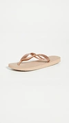 Havaianas Top Tiras Flip Flops In Rose Gold