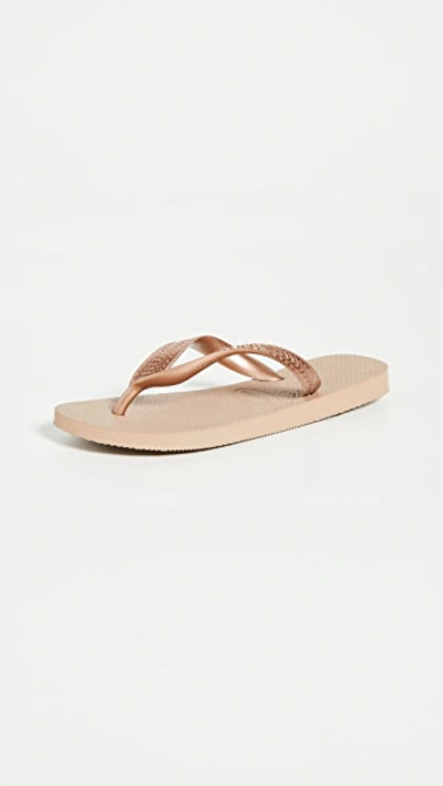 Havaianas Top Tiras Flip Flops In Rose Gold