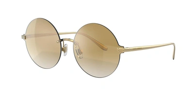 Dolce & Gabbana Dolce&gabbana Woman Sunglasses Dg2228 In Gradient Brown Mirror Gold