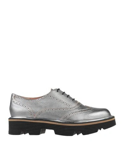Pollini Lace-up Shoes In Silver