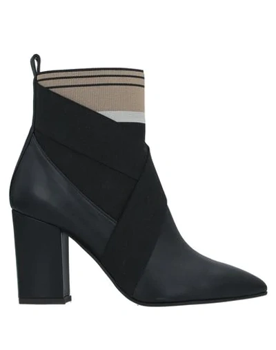 Pollini Ankle Boots In Black