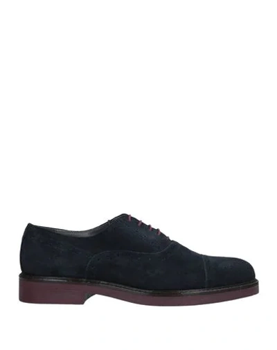 Pollini Lace-up Shoes In Dark Blue