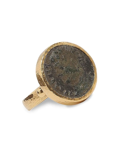 Gurhan Antiquities 22k & 24k Yellow Gold Roman Coin Ring