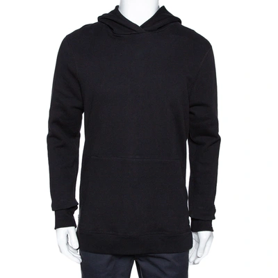 Pre-owned John Elliott Black Cotton Side Zip Detail Hooded Villain Sweatshirt L
