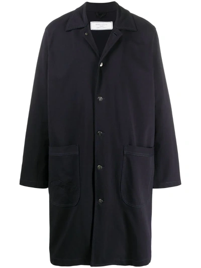 Société Anonyme Oversized Single-breasted Coat In Blue