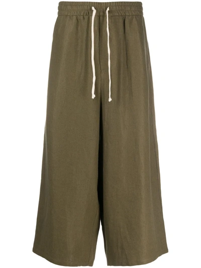 Société Anonyme Cropped Drawstring Trousers In Green