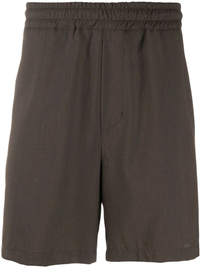 Low Brand Side Piped Seam Shorts In Brown