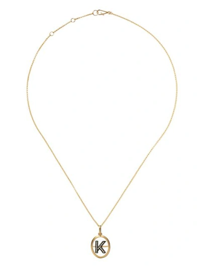 Annoushka 14kt And 18kt Yellow Gold Diamond Initial K Necklace