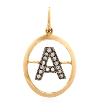 Annoushka Yellow Gold And Diamond Initial A Pendant