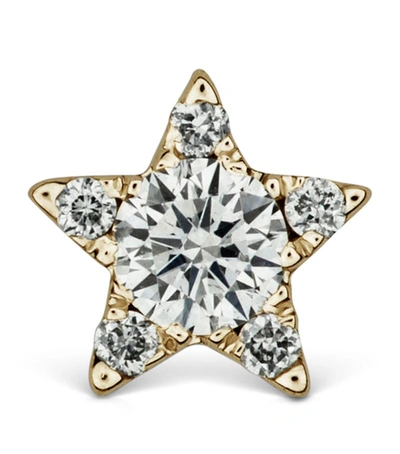 Maria Tash 4.5mm Diamond Star Threaded St In Gold