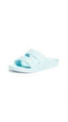 Freedom Moses Double Strap Slide Sandals In Light Blue
