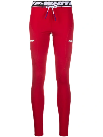 Off-white Active Performance Leggings In Red