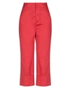 Dondup Cropped Pants In Red