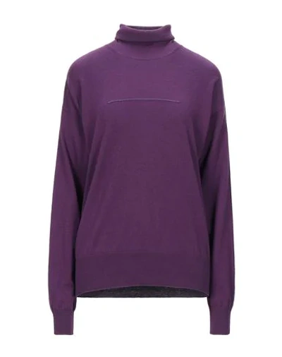 Mm6 Maison Margiela Turtlenecks In Mauve