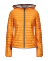 Duvetica Down Jacket In Orange