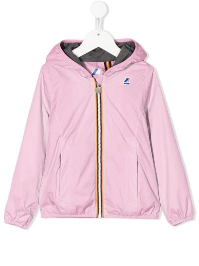 K-way Teen Le Vrai 3.0 Claude Windbreaker In Light Pink