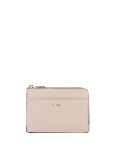 Furla Babylon Zip Around Card Holder In Pink